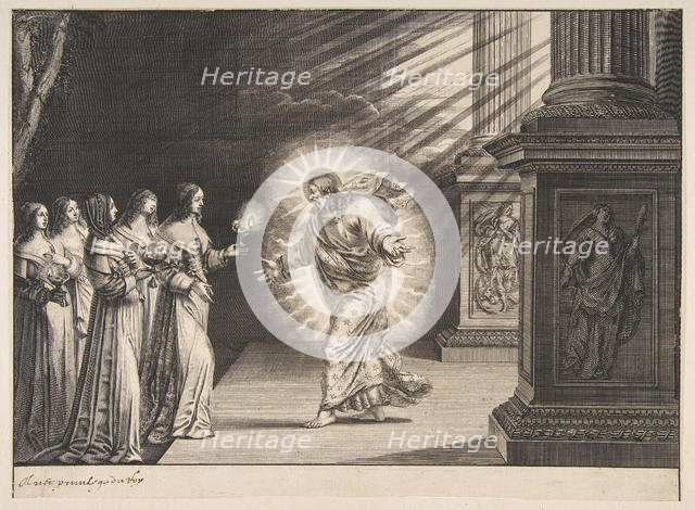 The Wise Virgins before Christ, ca. 1635. Creator: Abraham Bosse.