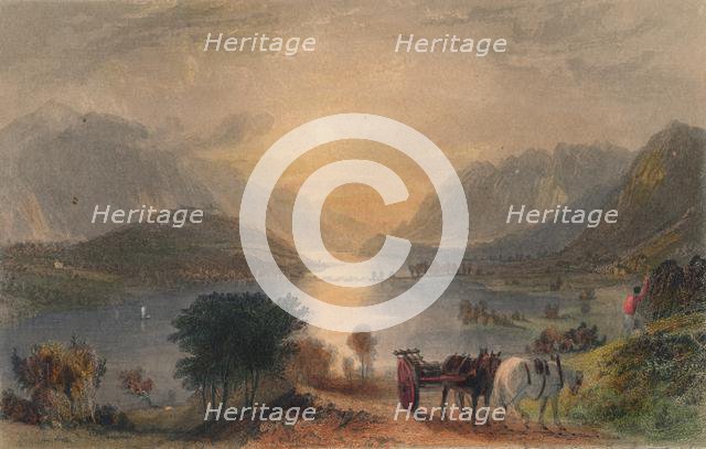 'Thirlmere & Helvellen &c. From Raven Crag', c1830s. Creator: Unknown.