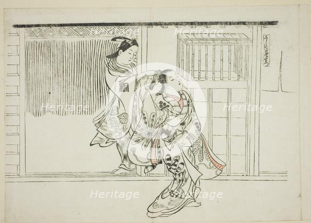 Comb Rashomon (Sashigushi Rashomon), no. 3 from a series of 12 prints depicting..., c1716-35. Creator: Okumura Masanobu.