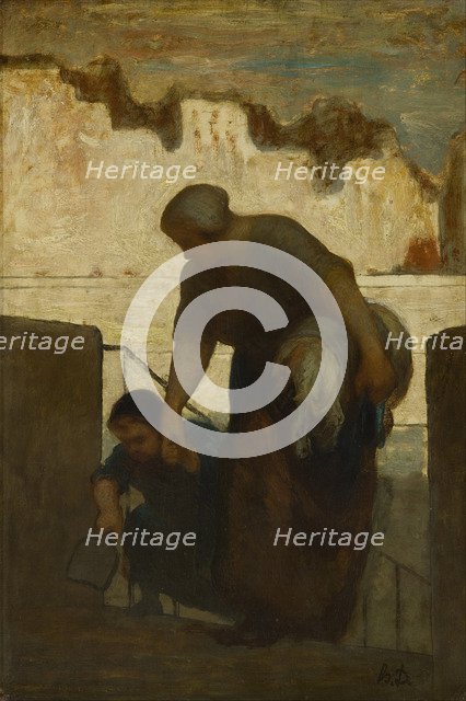 The Laundress, ca 1863. Artist: Daumier, Honoré (1808-1879)