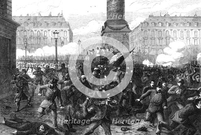 The Conflict in Paris: massacre in the Place Vendôme, 1871. Creator: Unknown.