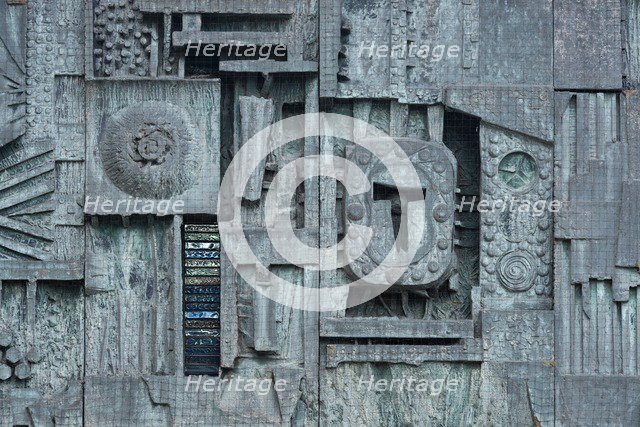 Relief mural by William Mitchell, County Hall, Saint Anne's Crescent, Lewes, East Sussex, 2014. Artist: Steven Baker.