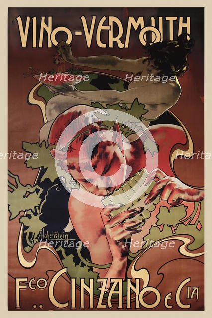 Vermouth Cinzano , 1906. Creator: Hohenstein, Adolfo (1854-1928).