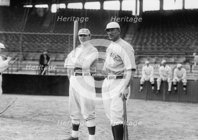 Bill Carrigan & manager Jake Stahl, Boston AL (baseball), 1912. Creator: Bain News Service.