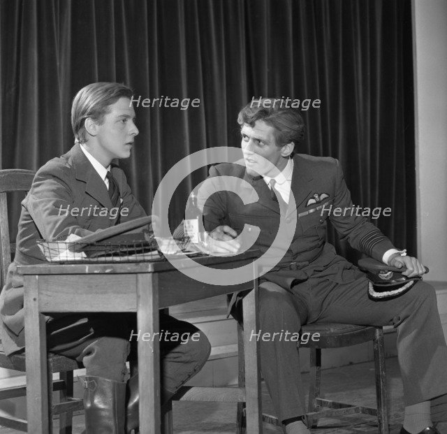 A scene from the Terence Rattigan play, Ross, Worksop College, Nottinghamshire, 1963.  Artist: Michael Walters