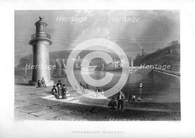 Whitehaven Harbour, Cumbria, 1886.Artist: JC Armytage