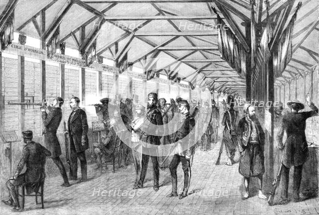 The recent Tir National at Vincennes, near Paris - from a drawing by J. A. Beaucé, 1860. Creator: Smyth.