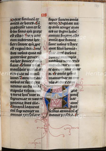 Gospel Book with Evangelist Portraits: Decorated Initial, c. 1480. Creator: Hausbuch Master (German).