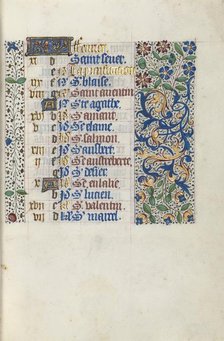 Book of Hours (Use of Rouen): fol. 2r, c. 1470. Creator: Master of the Geneva Latini (French, active Rouen, 1460-80).