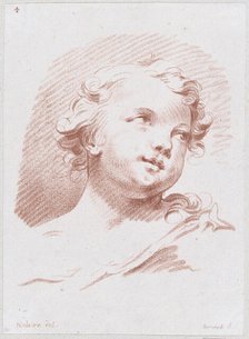 Head of an Angel or Child, mid to late 18th century. Creator: Louis Marin Bonnet.