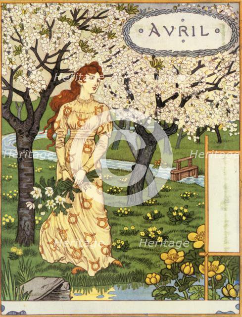 'Avril', 1896. Creator: Eugene Samuel Grasset.