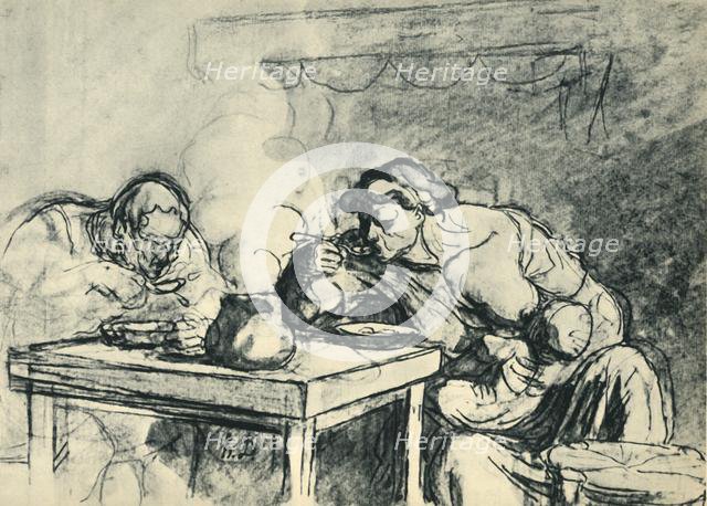 'The Soup', c1862-1865, (1943). Creator: Honore Daumier.
