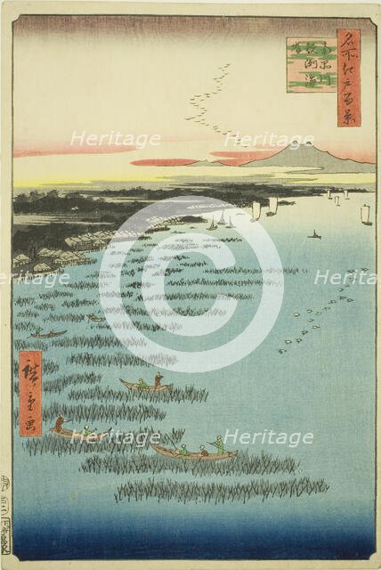 Samezu Coast in South Shinagawa (Minami-Shinagawa Samezu kaigan), from the series "One Hundred Famou Creator: Ando Hiroshige.