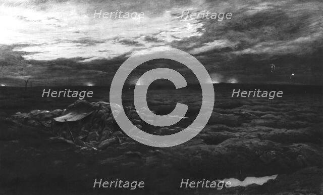 ''Apres le Combat; Nuit calme sous Douaumont, en terrain reconquis', 1916 (1924) Creator: Georges Bertin Scott.