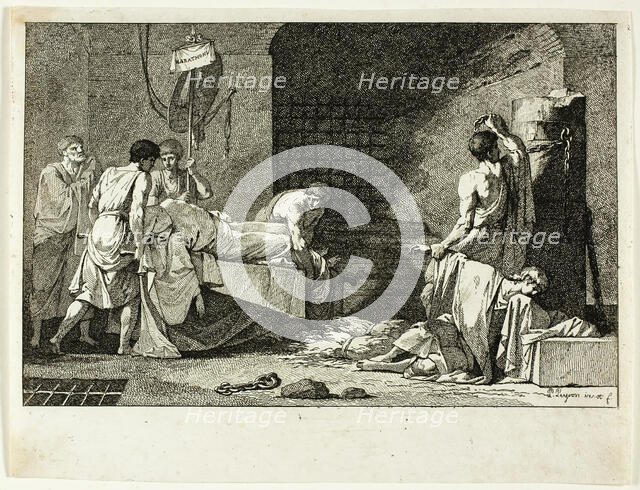 Devotion of Cimon or Funeral of Miltiade, 1782. Creator: Jean Francois Pierre Peyron.