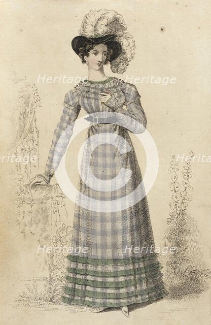 Fashion Plate (Walking Dress), 1822. Creator: John Bell.