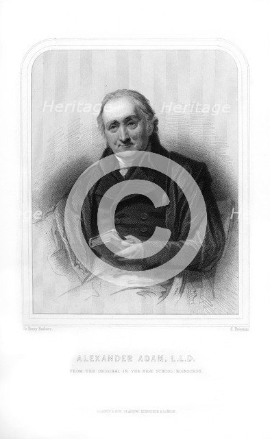Alexander Adam, Scottish teacher and writer on Roman antiquities, (1870).Artist: S Freeman