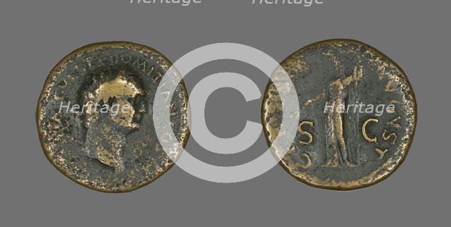 Coin Portraying Emperor Domitian, 81-96. Creator: Unknown.