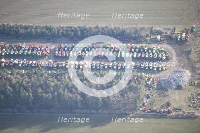 Scrap yard at John Manners Transport, Battle Bridge, Northumberland, 2015. Creator: Historic England.
