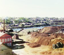View of Kamenskii Cast Iron Smelting Factory [Kamensk-Uralskii], 1910. Creator: Sergey Mikhaylovich Prokudin-Gorsky.