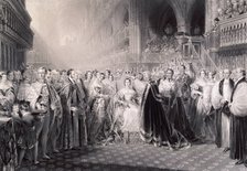 Coronation of Queen Victoria at Westminster Abbey, London, 1838. Artist: Charles Edward Wagstaff