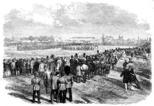 Presentation of Colours to the Victoria Rifles at Montreal, Canada, 1862. Creator: E. Skill.
