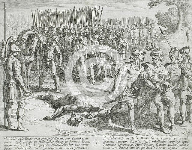 Claudius Civilis Arrested and His Brother Paulus Beheaded, 1611. Creator: Antonio Tempesta.