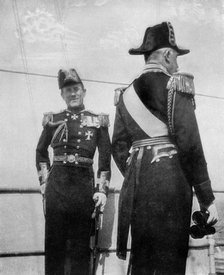 Commodore Keppel with the Duke of Connaught, 1908. Artist: Queen Alexandra