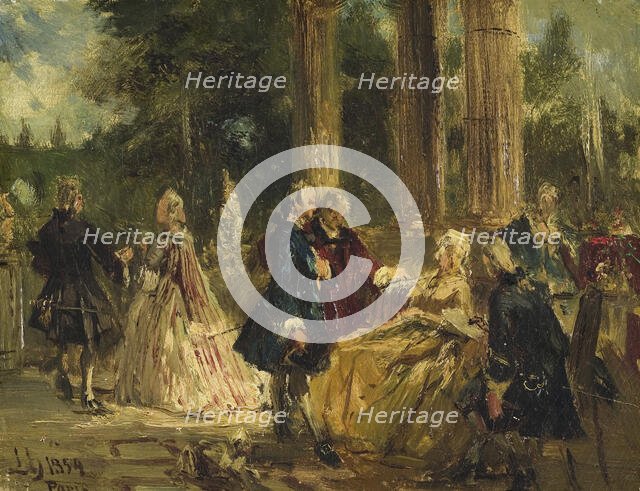 "Rococo". Study, 1854. Creator: Ludwig von Hagn.