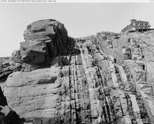 Stairway of Trap Rock, Baldhead (i.e. Bald Head) Cliff, York, Me., between 1900 and 1906. Creator: Unknown.