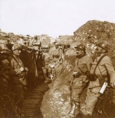 Fighting unit, Ville-sur-Tourbe, northern France, c1914-c1918. Artist: Unknown.