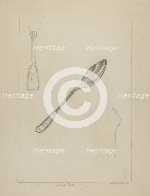 Silver Spoon, 1935/1942. Creator: Ludmilla Calderon.