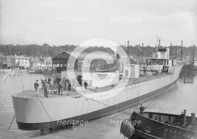 Ship launched at Samuel J. White, Cowes. Creator: Kirk & Sons of Cowes.