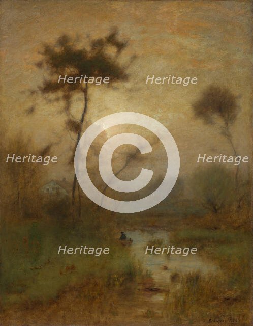 A Silver Morning, 1886. Creator: George Inness.