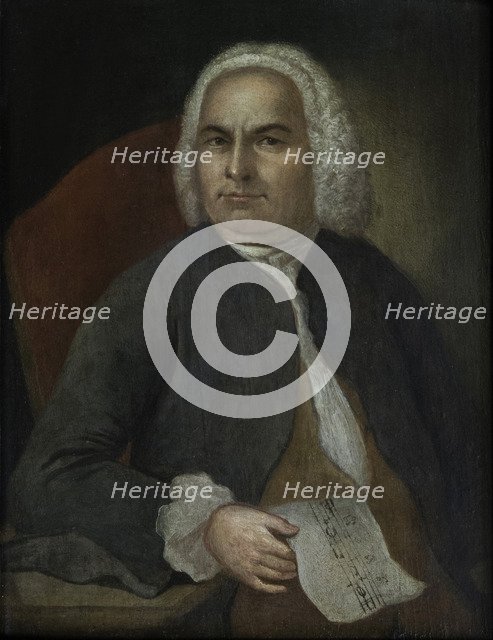 Portrait of Johann Sebastian Bach, before 1754.