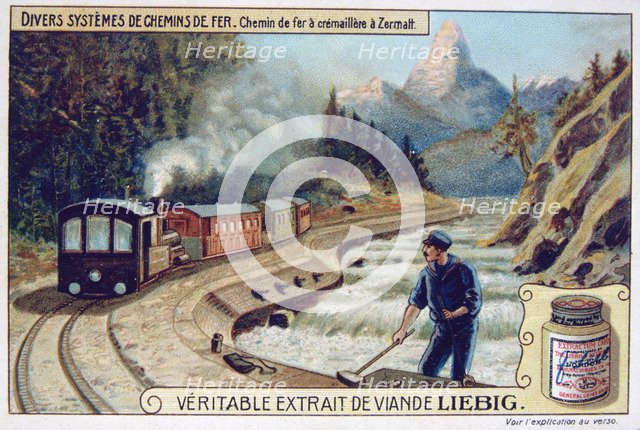 Various systems of railroads, Zermatt, Switzerland, c1900. Artist: Unknown