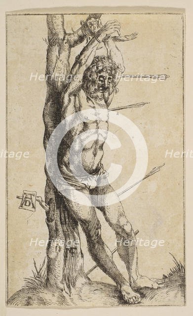 Saint Sebastian Tied to a Tree (reverse copy).n.d. Creator: Unknown.