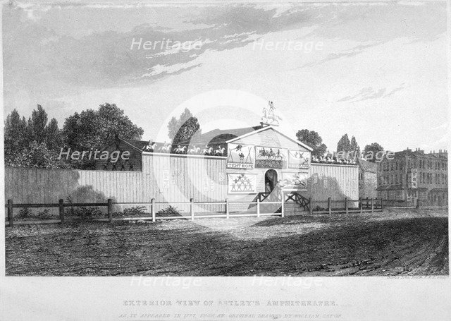 Astley's Amphitheatre, Westminster Bridge Road, Lambeth, London, c1825.    Artist: Charles John Smith