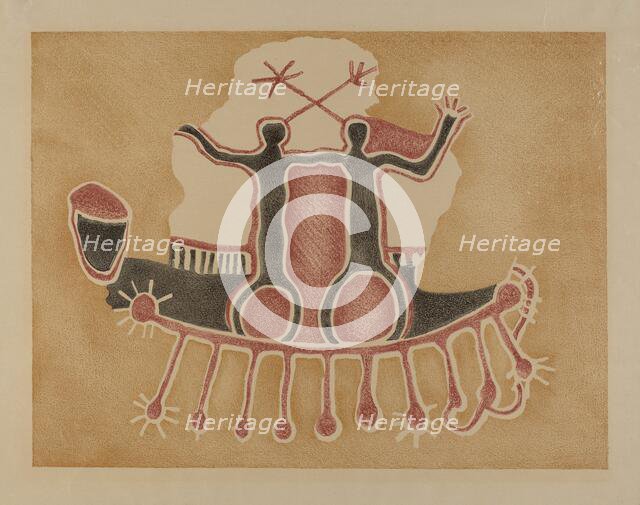 Petroglyph - Human Figures, 1935/1942. Creator: Lala Eve Rivol.