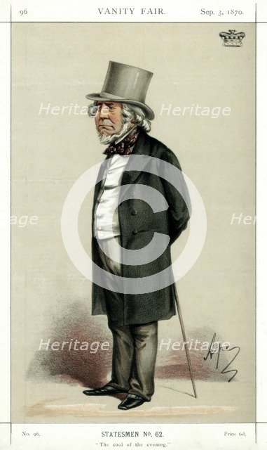 'The Cool of the Evening', Lord Houghton, English poet and politician, 1870.Artist: Carlo Pellegrini