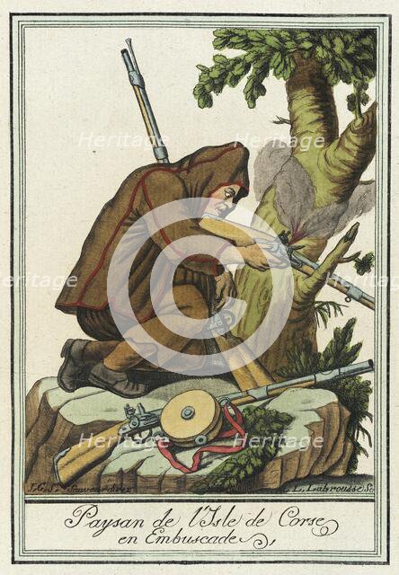 Costumes de Différent Pays, 'Paysan de l'Isle de Corse en Embuscade', c1797. Creator: Jacques Grasset de Saint-Sauveur.
