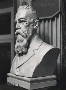 Bust of Nikolai Rimsky-Korsakov, Russian composer, late 19th or early 20th century(?).   Artist: N Krandievskaya