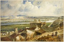 View of Avignon (from Villeneuve les Avignon), 1823/69. Creator: Paul Huet.
