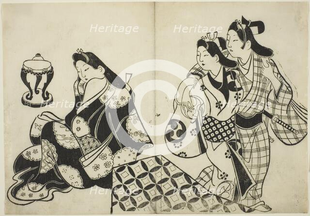 Lovers Leaving a Room, c. 1684/98. Creator: Sugimura Jihei.