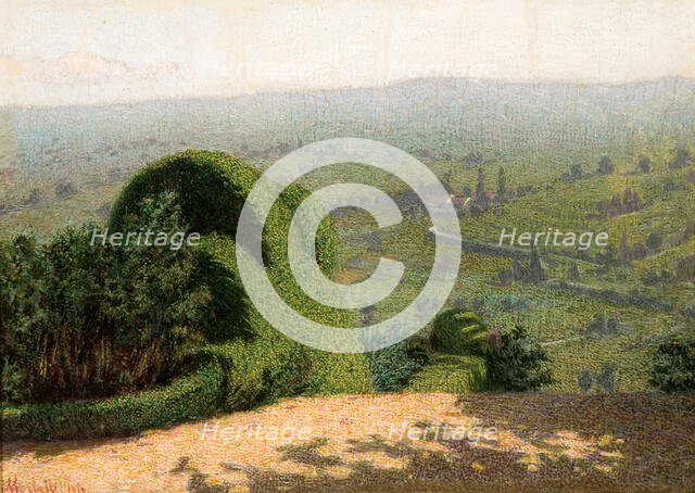 Angolo di giardino (Garden corner), 1912. Creator: Morbelli, Angelo (1853-1919).