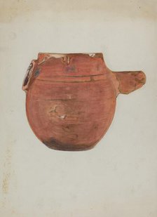 Terra Cotta Pot, c. 1936. Creator: Cecily Edwards.