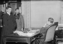 Judge in chambers swearing in a new citizen, New York, 1910. Creator: Bain News Service.
