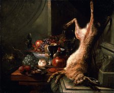 'Still life with a Hare', c1680s.  Artist: Jan Baptist van Moerkerke