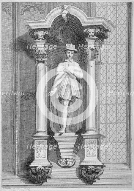 Statue of Edward VI, Guildhall Chapel, City of London, 1822. Artist: T Mills