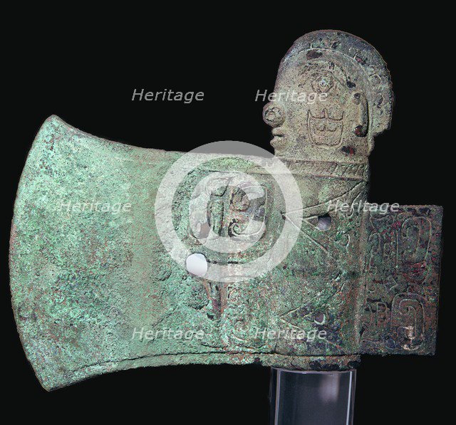 Chinese bronze axe-head, 11th century BC. Artist: Unknown